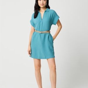 J. Crew Factory Short-sleeve gauze popover dress - XL